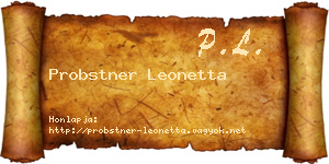 Probstner Leonetta névjegykártya